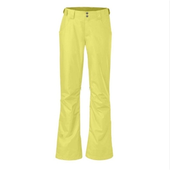 The North Face‎ Ski Pants Womens size S Neon Green Farrows Snow Snowboard Hyvent - Picture 1 of 16